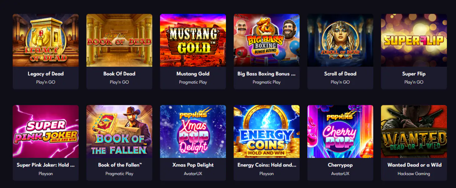 Spielebibliothek Allstarz Casino